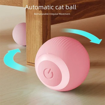 Умные игрушки для кошек, Автоматический катящийся мяч, Электрические Игрушки для кошек, Интерактивные Для обучения кошек, Самодвижущиеся игрушки для котенка, Аксессуары для домашних животных 3