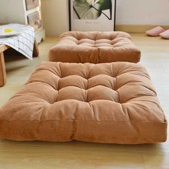 Утолщенная вельветовая подушка для стула, татами, Мягкий Офисный коврик для сидения в машине, Зимняя плюшевая подушка 8