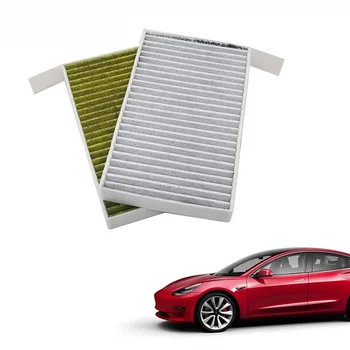 Фильтр автомобильного кондиционера для Tesla Модель 3 2017 2018 2019 Замена воздушного фильтра салона автомобиля на автозапчасти с активированным углем 11