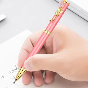 Фирменная шариковая ручка CHEN LIN из розового металла, гелевая ручка, канцелярские принадлежности для школы, офисные аксессуары, принадлежности для бизнеса, ручки 11