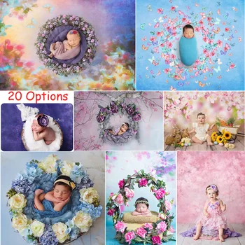 Фотография Новорожденных детей, портретный фон для фотостудии, цветы, цветочный фон для дня рождения детей, абстрактная текстура