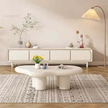 Французский свет, роскошные ТВ-шкафы для мебели для гостиной, современная минималистичная комбинация журнальных столиков для небольших квартир, подставок для телевизора 4