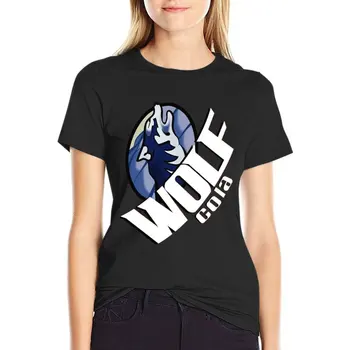 Футболка Wolf Cola, короткая футболка, однотонные футболки для женщин 7