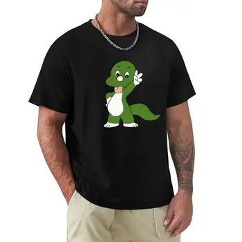 Футболка с маленьким динозавром Дули, короткая футболка, забавные футболки, мужская винтажная одежда, мужские графические футболки 9
