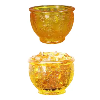 Чаша для сокровищ, Декоративная чаша для домашнего офиса, Традиционная рисовая чаша, украшение в виде цилиндра, Статуэтка, Китайская чаша для удачи 15