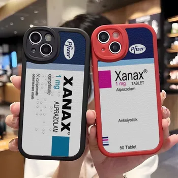 Чехол Для Телефона XANAX Chill Pill Для Apple Iphone 14 Pro Max11 13 12 Mini X Xr Xs 7 8 Puls Se Силиконовая Задняя Крышка Из Овечьей Кожи 5
