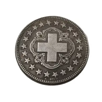 Швейцария 1860 год Посеребренные Монеты Домашнего декора Монета Lucky Magic Предметы коллекционирования Монеты Рождественские Подарки #192 2