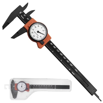 Штангенциркуль 0-150 мм, Измерительные инструменты С часами, Высокоточный циферблат, Индикаторная Линейка, Механические Деревообрабатывающие Инструменты 17