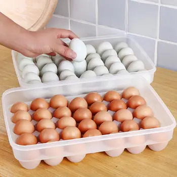Ящик для хранения Большой емкости, долговечный, простой в использовании, сохраняющий свежесть, Заплесневелый, термостойкий Полипропиленовый контейнер для яиц в холодильнике для кухни